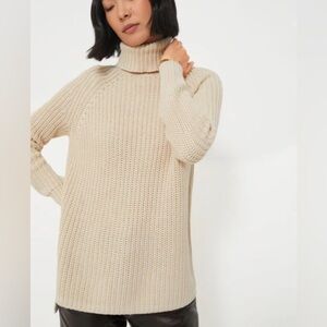 525 America Stella Shaker Stitch Turtleneck Sweater